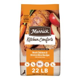 Merrick Dog Kitchen Comforts Real Chicken & Brown Rice 22Lbs Bag