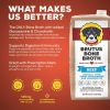 Brutus Bone Broth for Dogs â€“ 32oz Beef Flavor | Human-Grade Dog Food Topper with Glucosamine, Chondroitin & Turmeric