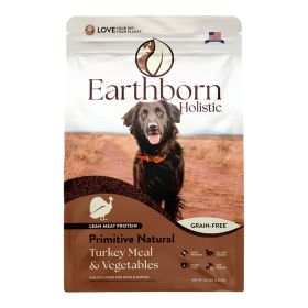 Earthborn Holistic Primitive Natural Grain-Free Dry Dog Food Turkey Meal & Vegetables (size: 12.5Lbs)