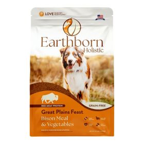 Earthborn Holistic Great Plains Feast Grain-Free Dry Dog Food Bison Meal & Vegetables (size: 12.5Lbs)