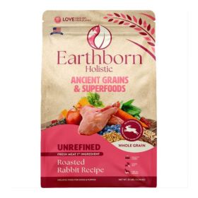 Earthborn Holistic Unrefined Ancient Grains & Superfoods Dry Dog Food Roasted Rabbit (size: 25Lbs)