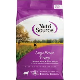 NutriSource Large Breed Puppy Dry Dog Food Chicken & Rice (size: 12Lbs)