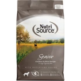 NutriSource Senior Dry Dog Food Chicken & Rice (size: 12Lbs)