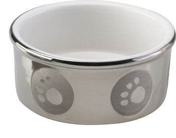 Spot Paw Print Dog Bowl Titanium 1ea (size: 5 In)