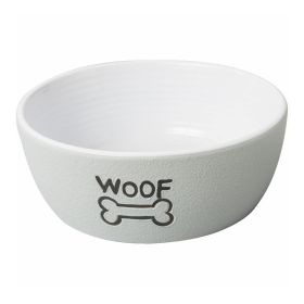 Spot Nantucket Woof Dog Bowl Grey, 1ea (size: 5 In)