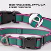 Tactical collar for medium and large dogs Odor-proof & mildew-resistant Beach-ready quick rinse Non-slip padded interior Rust-proof zinc alloy D-ring